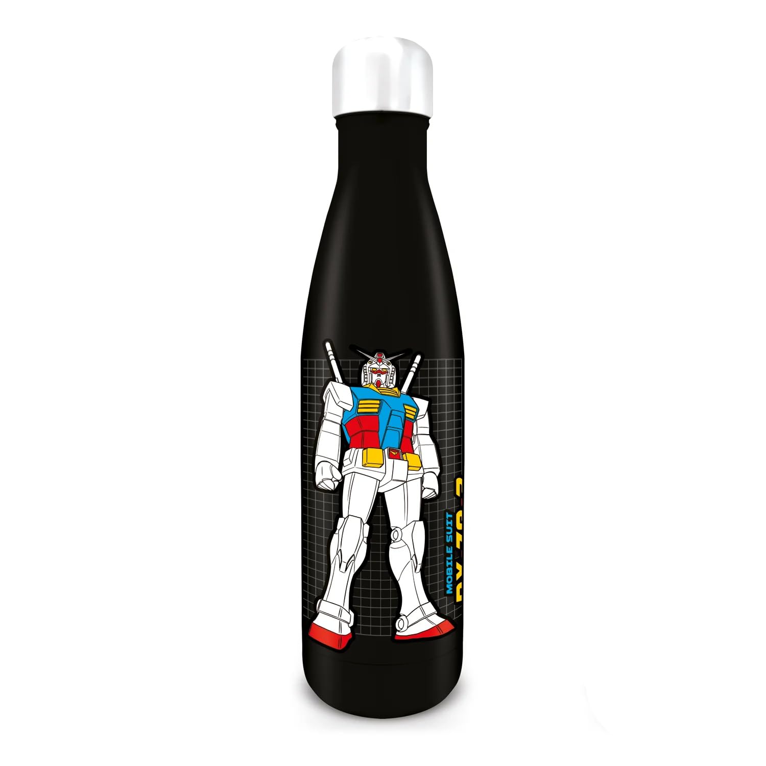 Pyramid International Gundam Metal Drinks Bottle - 540ml Stainless Steel - Water, Fruit Juice - Gundam Themed