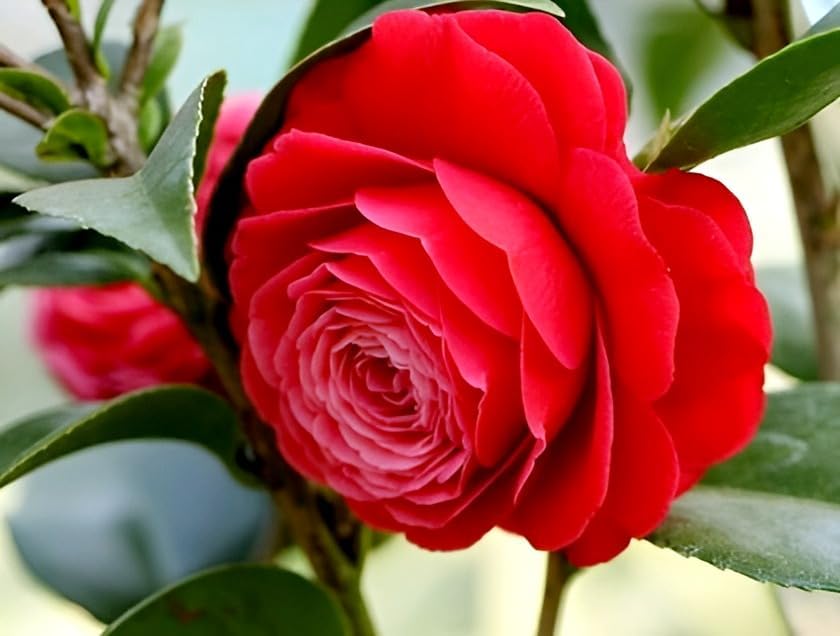 Hidden Enterprise Red Camellia Live Flower Plant | Healthy All-Season Blooming Plant for Home Garden | Indoor & Outdoor Decorative Flower Tree | Original Camellia Plant Without Pot-image-43