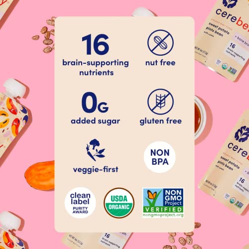 Cerebelly Organic Baby Food Pouches – Carrot Beef Bone Broth, 128 ml, Pack of 6 |Non-GMO| Sachets de nourriture pour bébé bio Cerebelly – Bouillon d'os de bœuf et carottes 128 ml, paquet de 6 | Sans OGM - Image 6