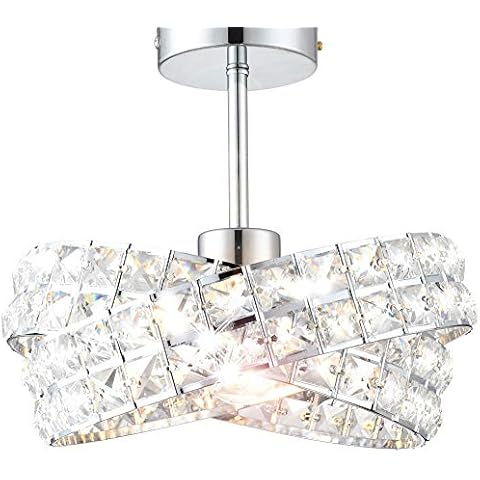 Design Glass Crystal Classic Chandelier Ceiling lamp Light Fitting Pendant Shade Ø 30cm 1xE27 Cover