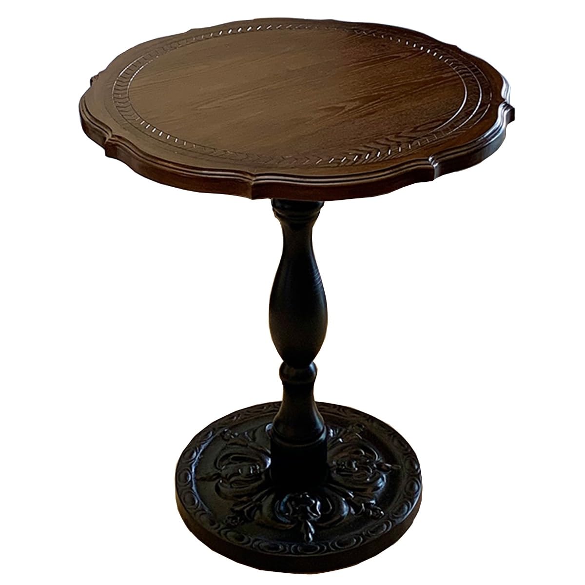 Table d'appoint ronde en bois sur pied pour petit espace et chevet