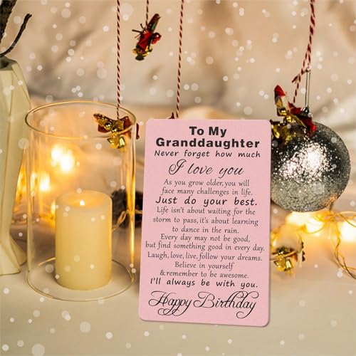 TANWIH Granddaughter Birthday Cards, Happy Birthday Granddaughter, Inspirational Gift for Granddaughter Birthday3