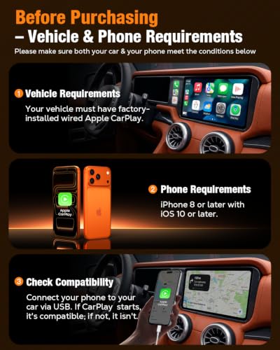 Image of Houflody Wireless CarPlay Adapter for iPhone Apple (Upgraded Chip) | Convert Factory Wired CarPlay to Wireless with Stable, Low Latency, Auto Reconnect, Ultra-Compact Design & Plug-and-Play
