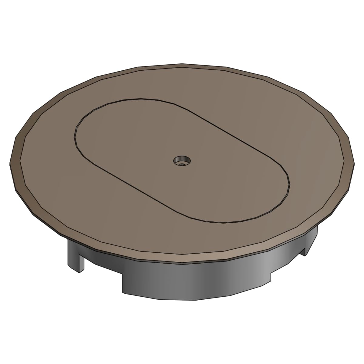 Thomas & Betts E97DSB DUPLEX RECEP FLR BOX CVR- Brown