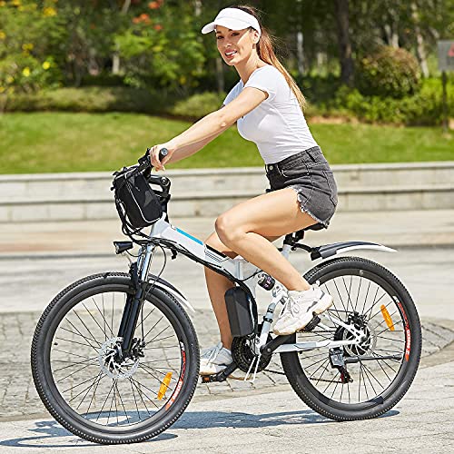 26” Folding Electric Mountain Bike for Adults, E-Bike with 36V 8AH Removable Lithium-Ion Battery 250W Motor 21 Speed… - Image 3