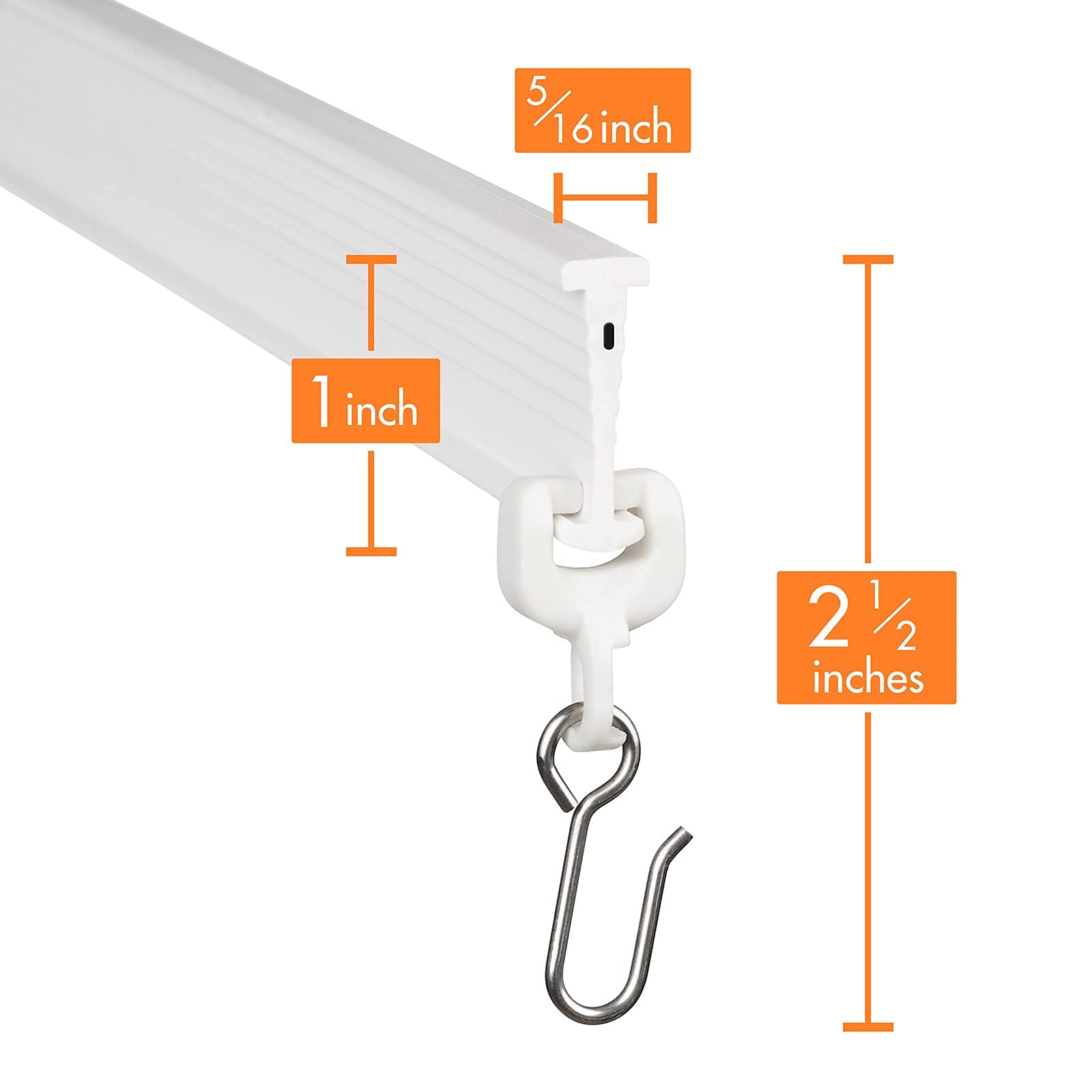 KXLife 2nd Generation Flexible Bendable Curved Ceiling Curtain Track, Room Divider Ceiling Track