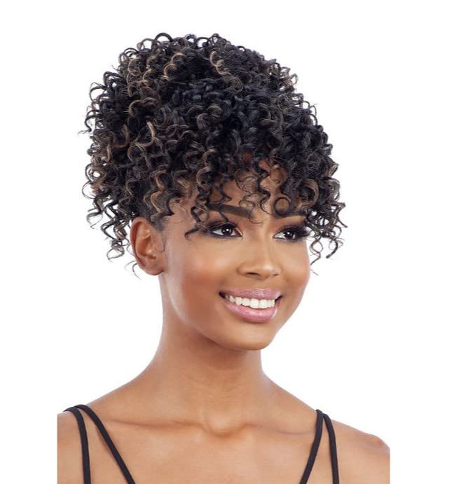 Mayde Beauty Drawstring Ponytail and Bang Lolly Dollies (1B) Beauty & Personal Care