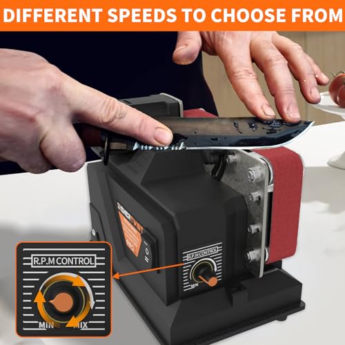 image for ENERTWIST Mini Belt Sander with AC/DC Compatibility, Adjustable Speed 