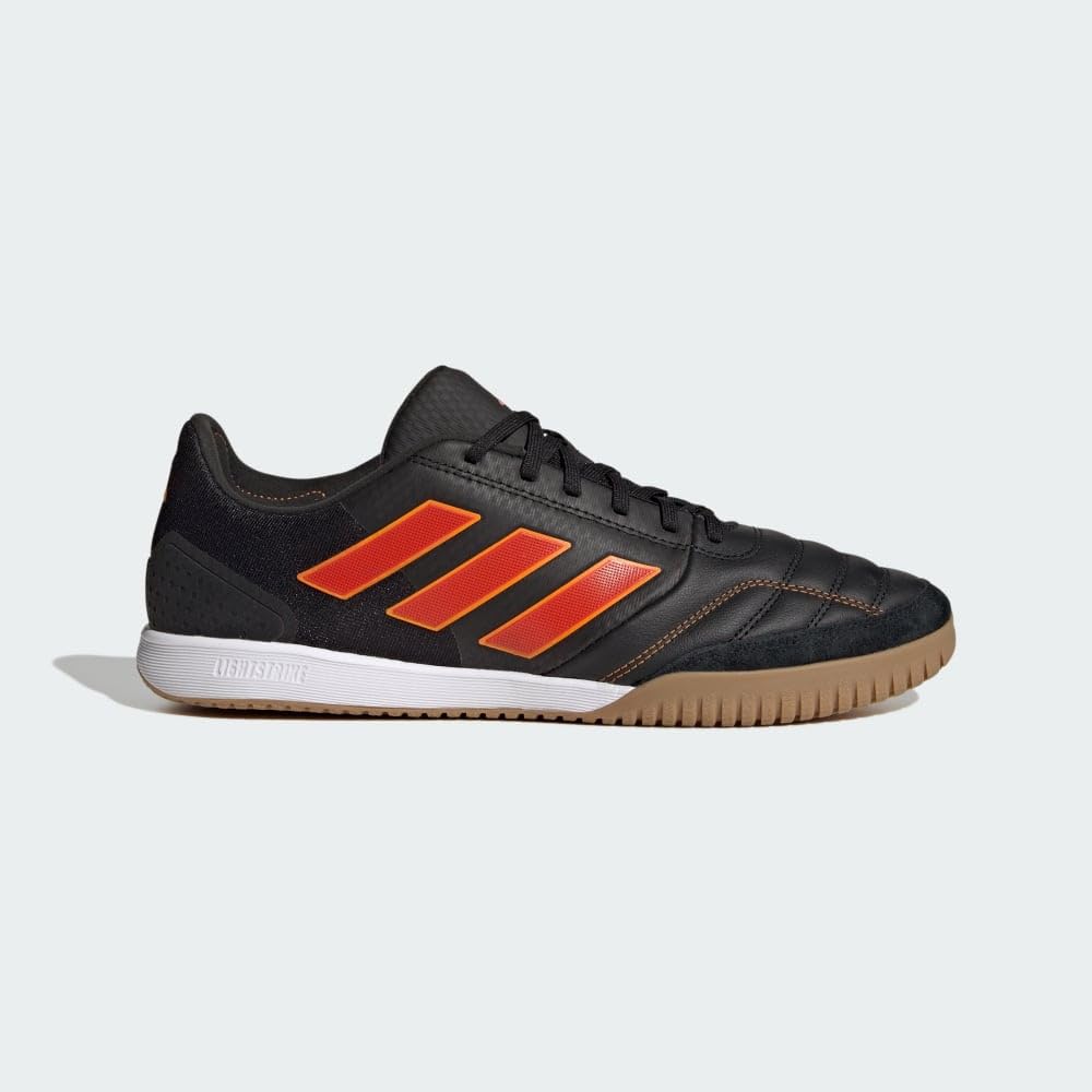 adidas Unisex Top Sala Competition Sneaker, Core Black/Bold Orange/Bold Gold, 8.5 US Men