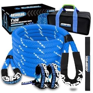 AXSIPEIX kinetisches Abschleppseil 2,5 cm x 9,1 m