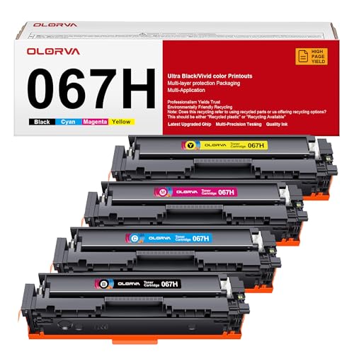 Image of 067H Toner Cartridge Set 4-Pack for Canon 067 067H MF656Cdw MF654Cdw Toner | Compatible for Canon MF656cdw Toner Cartridges, for Color ImageClass MF656Cdw LBP632Cdw MF654Cdw MF653Cdw LBP633Cdw Printer