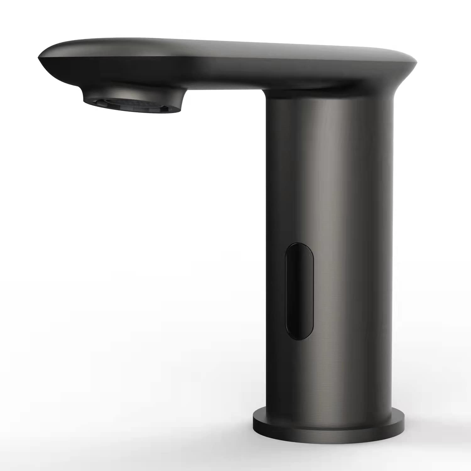 PLUSSEN Automatic Sensor Touchless Bathroom Sink Faucet with Hole Cover Plate, Chrome Touchless Faucets, Hands Free Bathroom Water Tap with Control Box and Temperature Mixer (GB)