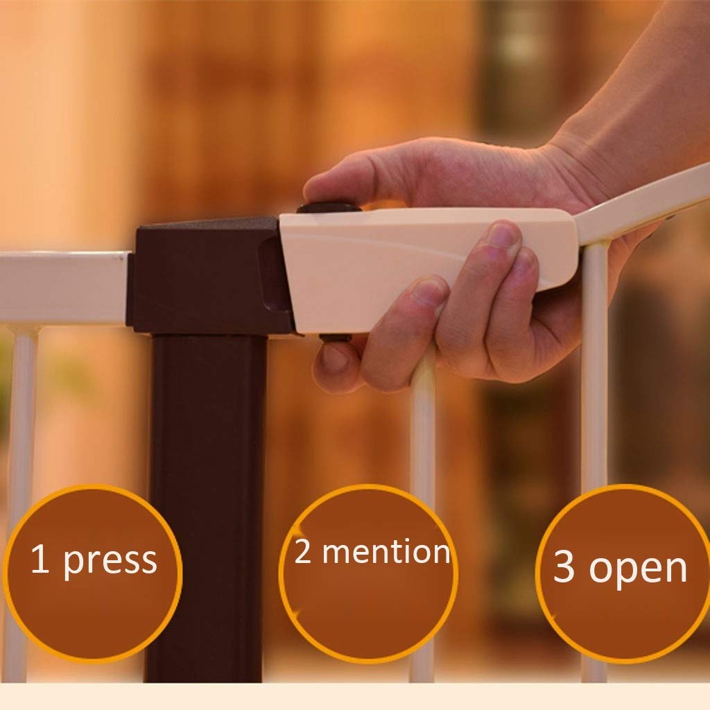 Pey Playpens Kids Safety Gate Auto Cerrar Mascota Bebé Barrera para Pasillos de Escalera Y Puertas Escaleras-Balustres/High 80Cm/76-79Cm