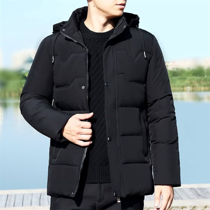 ASDFY Men's Quilted Winter Jacket, Men's Jackets Winter with