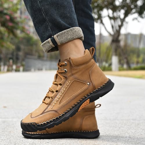 Sawbehind Mens Boots, Sawbehind Men's Comfortable Handmade Leather Boots – Waterproof, Arch Support4