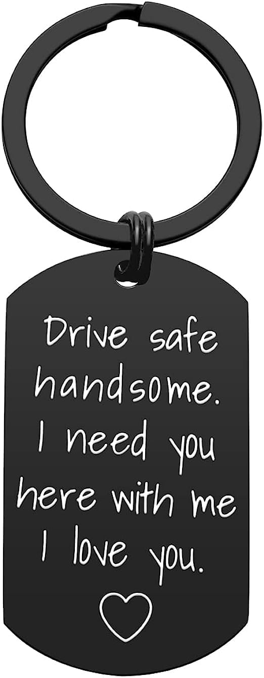 Drive Safe Keychain for Boyfriend - Drive Safe Handsome I Need You Here With Me Keyring Birthday Valentine’s Day Gifts for Him Boyfriend Husband Gifts (B0C9XWRJFF) Amazon Price History, Amazon Price Tracker