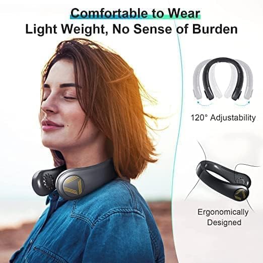 Image of Tp MaX PoRtAbLe BlAdElEsS NeCk FaN ReChArGeAbLe HaNdS FrEe PeRsOnAl (Neck Fan M3)
