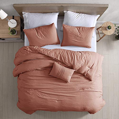 Image of Modern Threads 4-Piece Garment-Washed Comforter Set Beck Dark Rose Queen