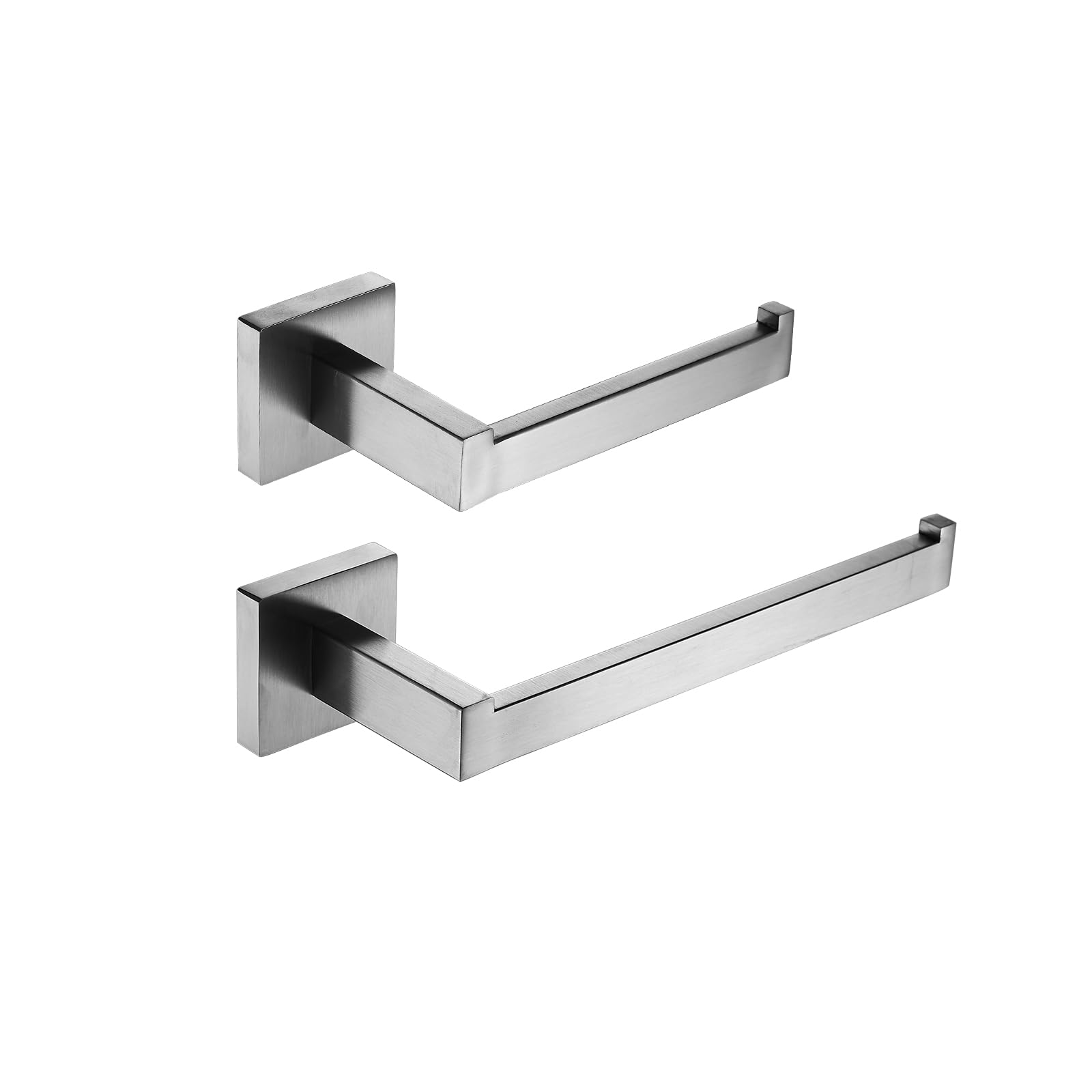2-Pieces Brushed Toilet Roll Holder Wall Mounted, 304 Stainless Steel Towel Rack and Toilet Paper Holder for Bathroom & Kitchen, Bathroom Hardware Set YIGUANXIN