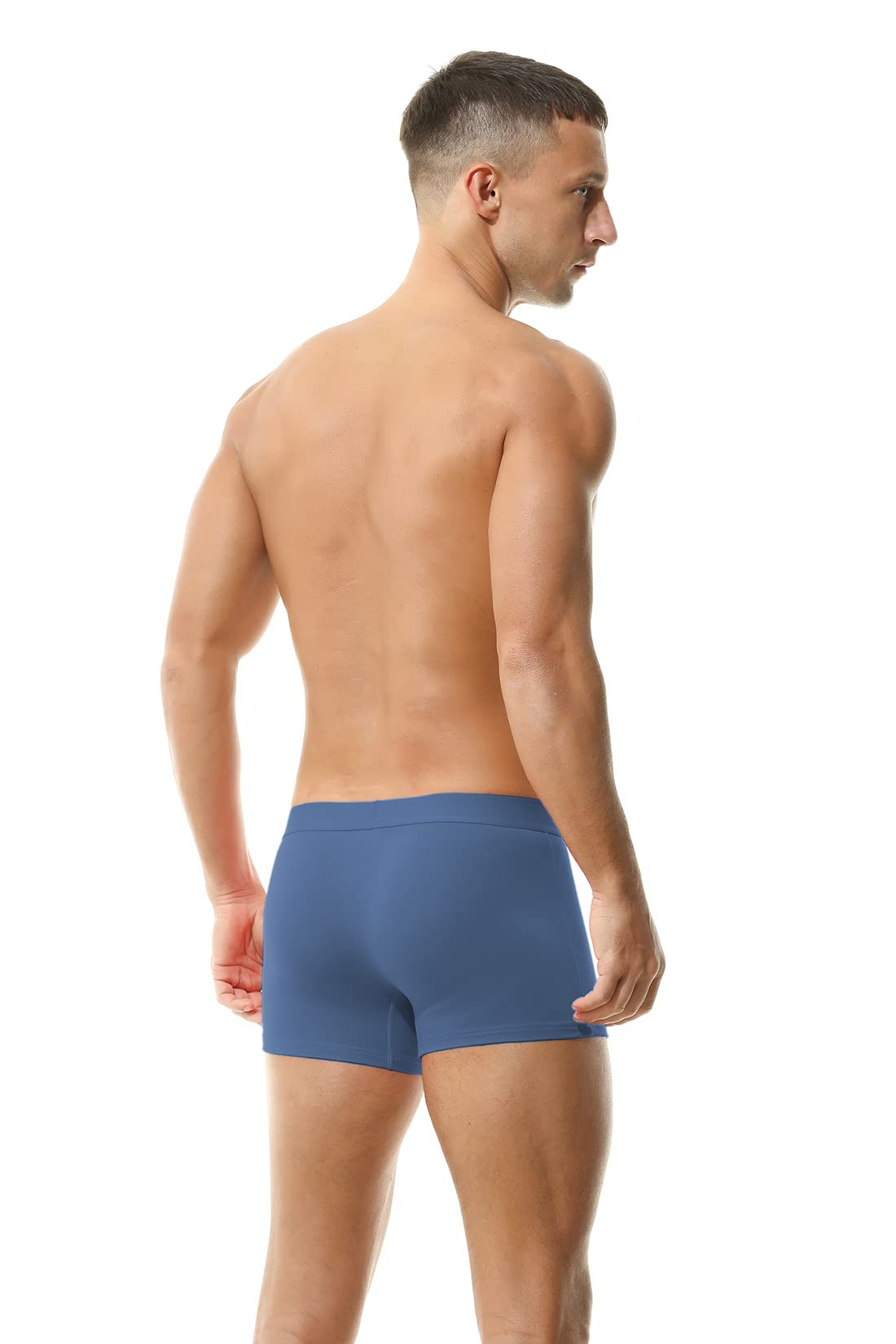 JINSHI Men's Bamboo Boxer Briefs – Soft, Stretch, Breathable, 6-Pack, Tag-Free Comfort - View #11