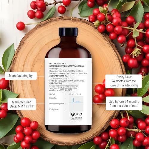 Image of Majestic Pure Wintergreen Essential Oil for Diffuser - 4 Fl Oz | 100% Natural Essentials Oils for Aromatherapy, Massage, candle making, soap making and custom essential oil blends