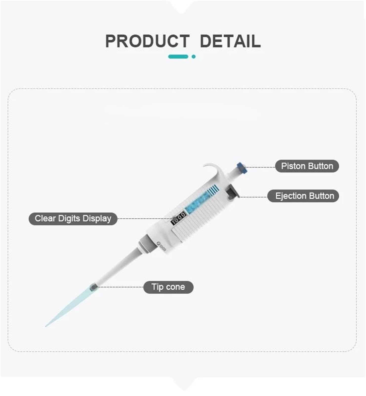 Laborpipette Mikropipette Gun Lab Einkanalpipette Einstellbares Volumen,Mikropipetten(P 2-10ml)