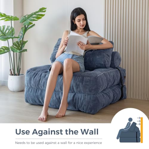 Image of MAXYOYO Folding Sofa Bed, Convertible Chair Bed with Pillow