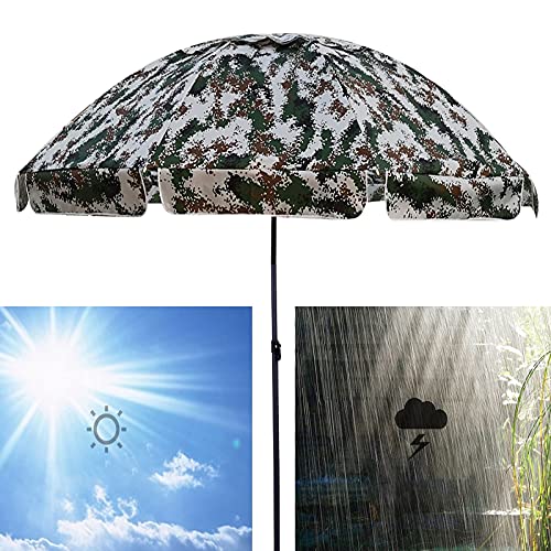 Parasol de camuflaje impermeable y ajustable con base para jardín 3