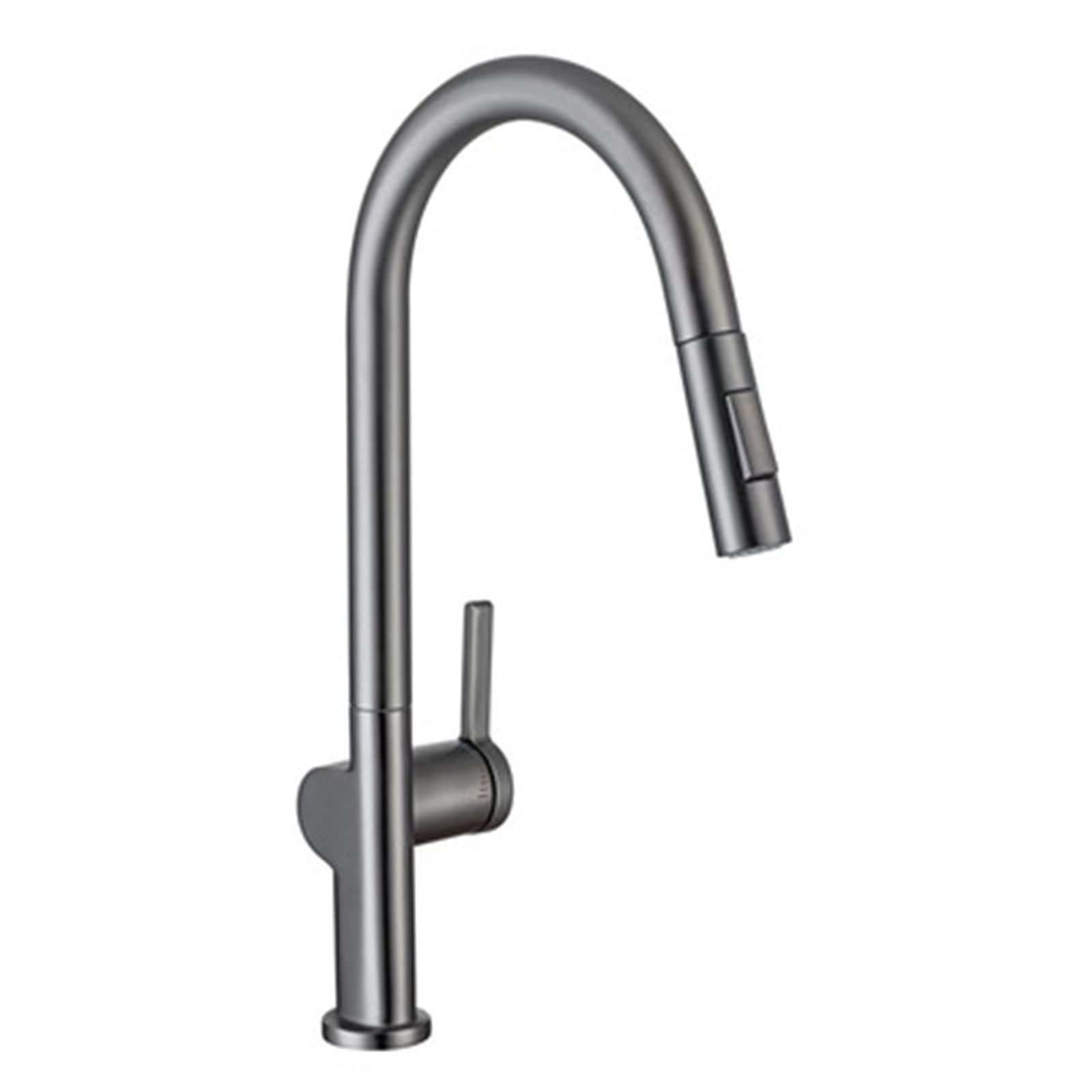 ZQFHSX Kitchen Faucet, Faucet with Pull Down Sprayer Brass Single Handle Out Faucets Pull-Out Hot and Cold Sink Faucet,Gun Gray(Gun Gray)