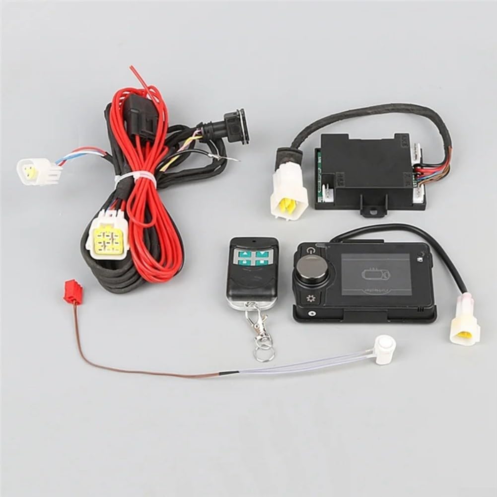 Tablero de control del calentador de estacionamiento de aire 5KW con pantalla de pantalla, arnés de cableado y sensores, construcción de plástico, fácil instalación, rendimiento estable (12V)