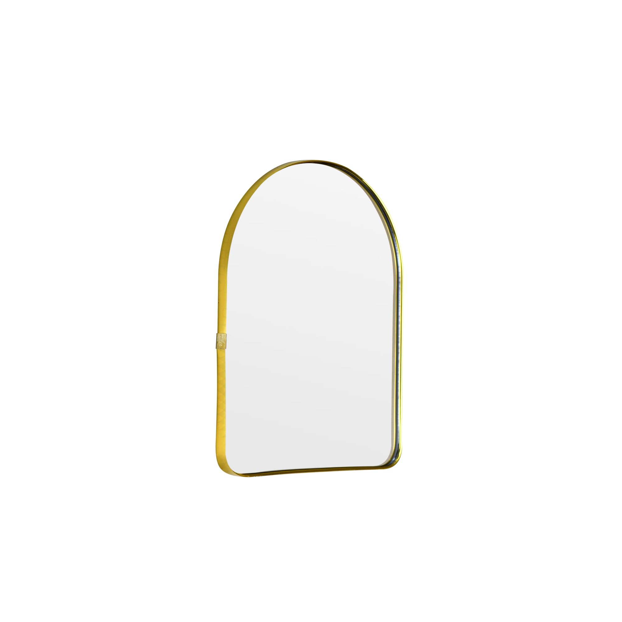 Funly mee Arched Wall Mirror, Wall-Mounted Plastic Mirror, for Bathroom and Vanity (Gold, 20 x30CM)