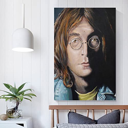 John Lennon (3) Poster vintage sur toile sans cadre pour décoration murale 60 x 90 cm - Les Beatles, Paul McCartney, John Lennon, RIngo Starr, George Harrison John Lennon (3) Poster vintage sur toile sans cadre pour décoration murale 60 x 90 cm – Image 6
