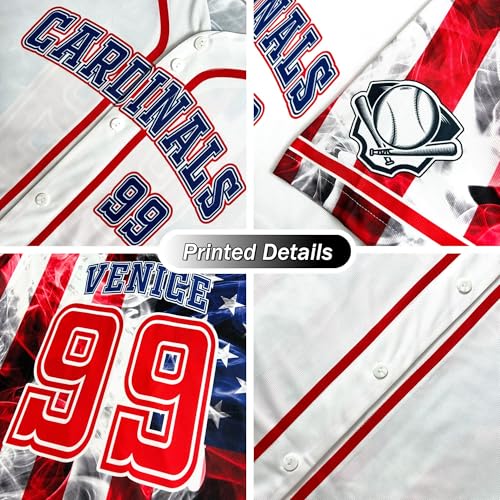 Camiseta personalizada de béisbol de equipo – Nombre, número y parche personalizado para mujeres, hombres, jóvenes y niños – Ideal para deportes y escuela miniatura 6