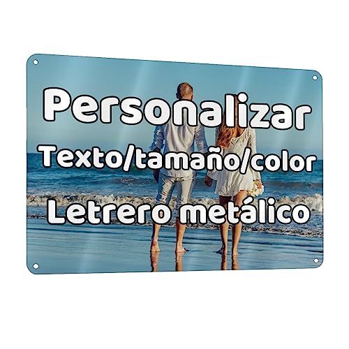 GZYZXP Placa de Calle Personalizada, agregue Sus imágenes de diseño Carteles de Texto, para el hogar, Bar, Aula, cafetería, Hombre, Cueva, Cartel al Aire Libre, decoración, Regalos