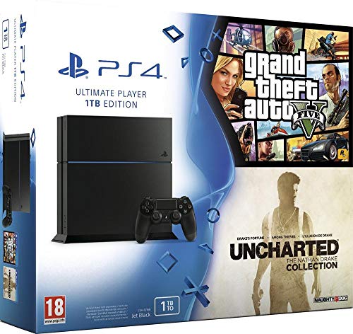 PS4 Fat + GTA V & uncharted Nathan Drake collection Bon état - vue 2