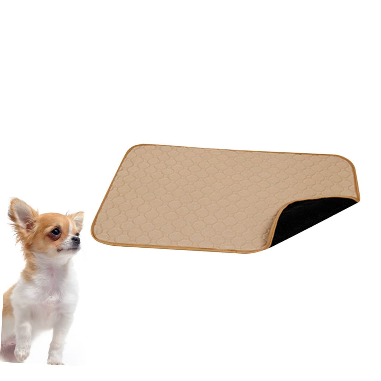 Tapis D’Urine pour Chien Absorbant Lavable en Tissu Kaki 1 Pièce