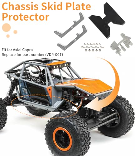 Image of Underside Skid Plate Kit, Chassis Skid Plate Protector for Axial Capra Skid Replace for VDR-0017 Aluminum POM Nylon Thick Anti-Scratch Anti-Collision Bottom Skid Plate Kit