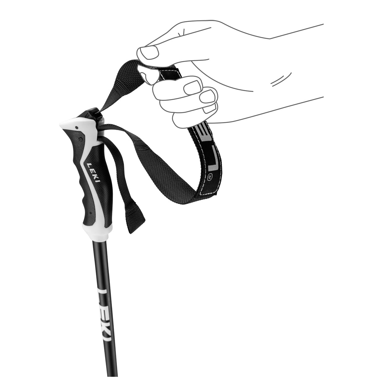 LEKI NEOLITE Stöcke 2025 Dark Anthracite/Black/Bright red