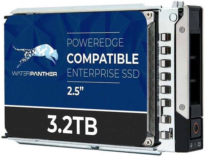 Water Panther 3.2TB SAS 12Gb/s 2.5-Inch Enterprise SSD in 13G Tray Compatible with Dell EMC Servers