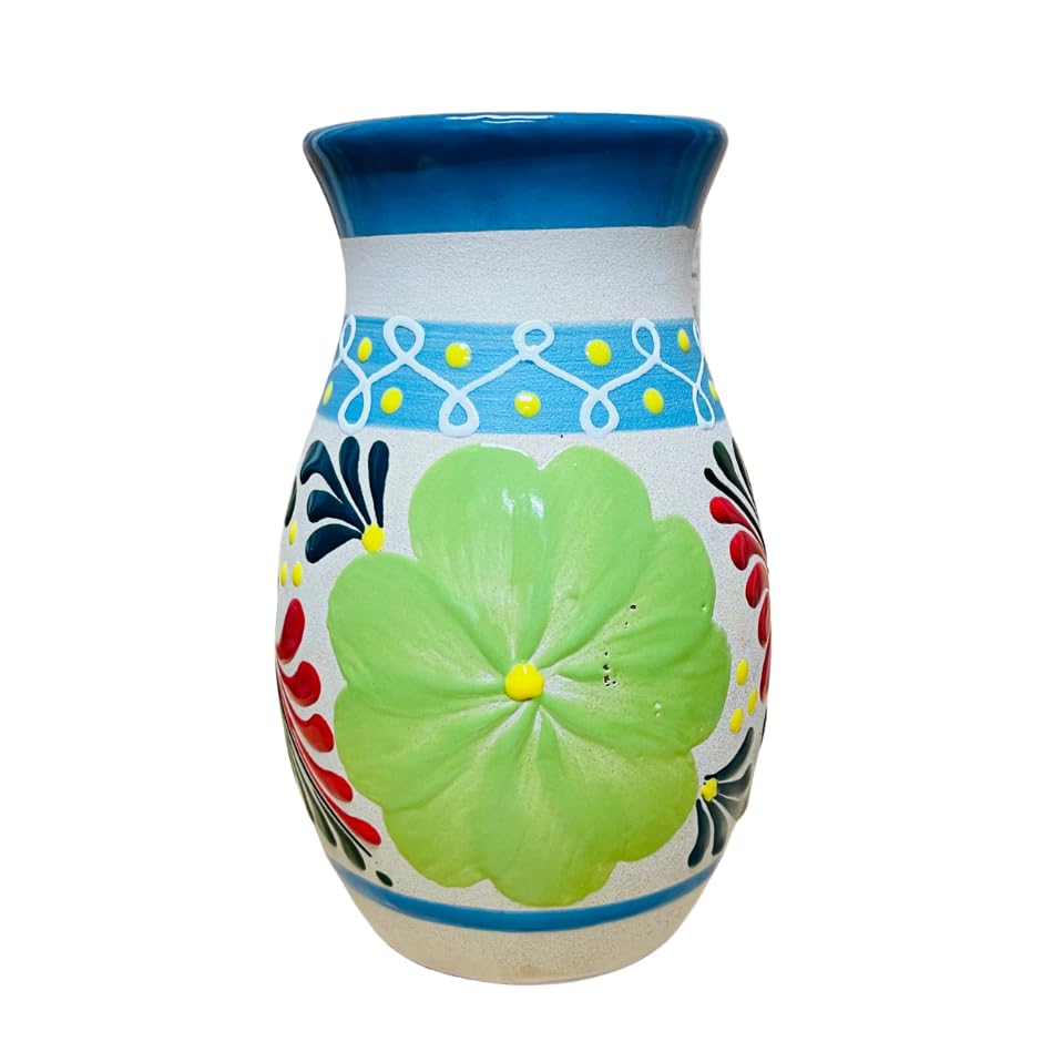 Miniatura 2 de Florero Ovulo - Mexican Home Décor - Clay Vase - Michoacán Clay Vase - Oval Clay Vase - Handmade vase - Hand painted Vase - Once Of A Kind Home