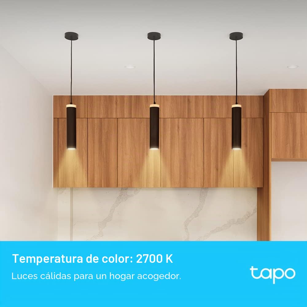 Tapo Bombillas LED GU10 regulables inteligentes y cálidas, 1-100% regulables con Wi-Fi, control remoto, ahorro de energía, funciona con Alexa y Google, no requiere concentrador, L610 (paquete de