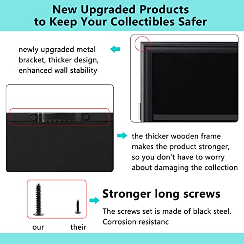 image for VERANI Baseball Display Case - 35 Graded Sports Card Frame - Holds Car