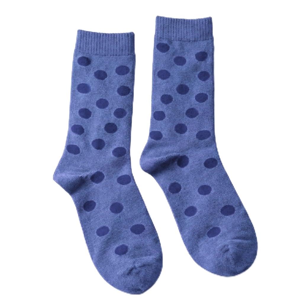 Jess & Lou Breathable & Confortable Bamboo Ladies socks UK4-7 (Cornflower & Petrol Spot)