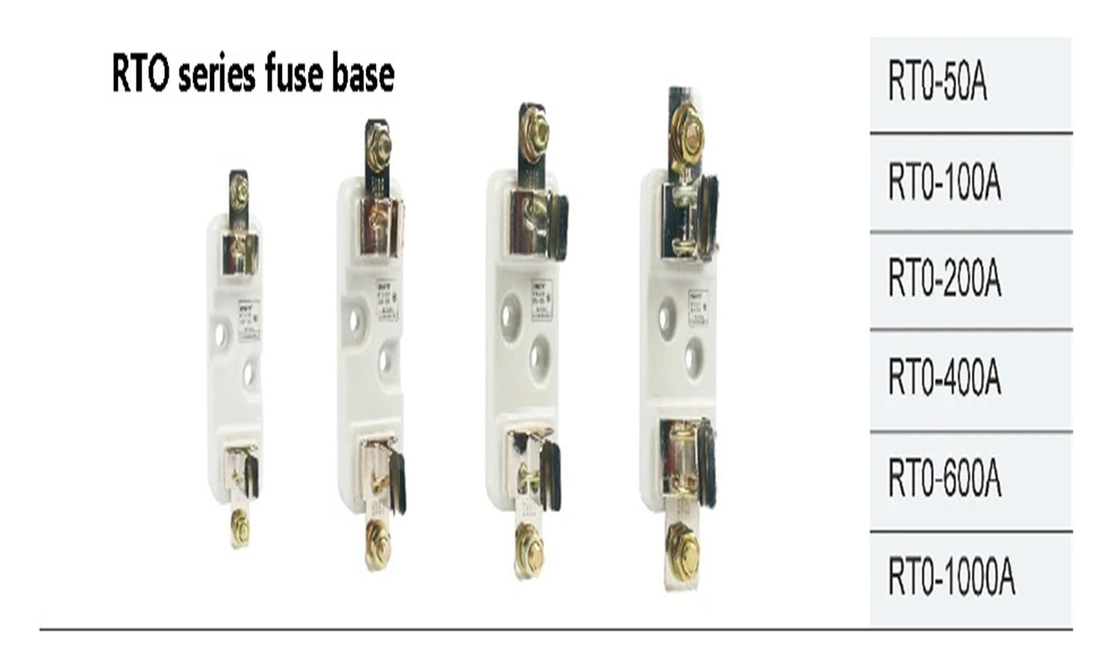 Base de Fusible rápido RT0-600 RTO -630A 380V Portafusibles cerámico