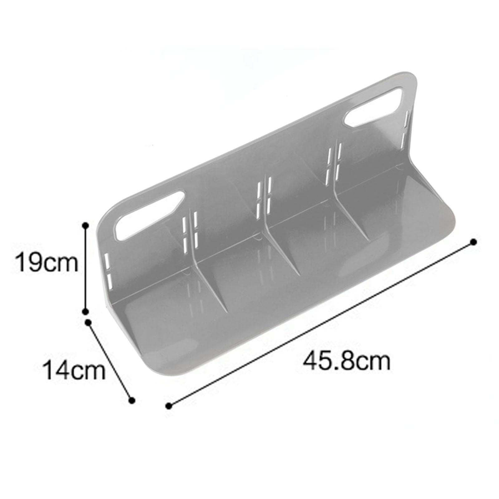 Car Trunk Rack Mount Auto Rückseiten Gepäckständer Trennwand Anti Rutsch PP Material mit Griff für Outdoor Camping Einkauf Firmenfahrzeug Geschenk Fah, GRAU
