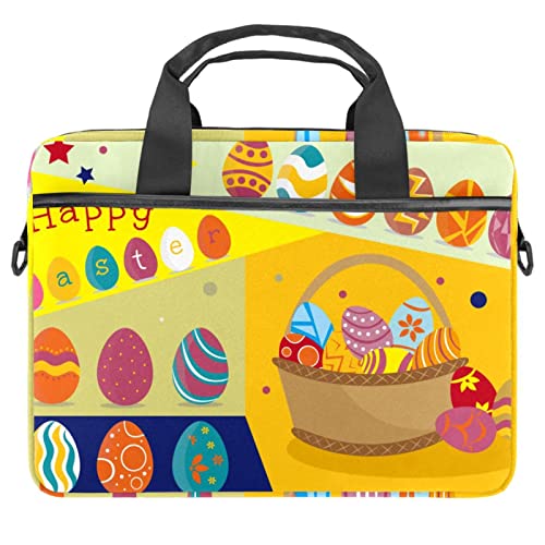 Sac d'ordinateur 13-14.5 pouces œuf de Pâques multicolore housse de protection transport portable
