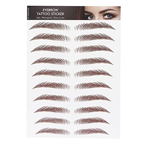 Eyebrows Waterproof,Eyebrow Transfer Sticker for Women Temporary Eyebrow Stickers, 6D Makeup Fake Eyebrow Tattoos Transfer Stickers, Brow Grooming Shaping Patches(02)