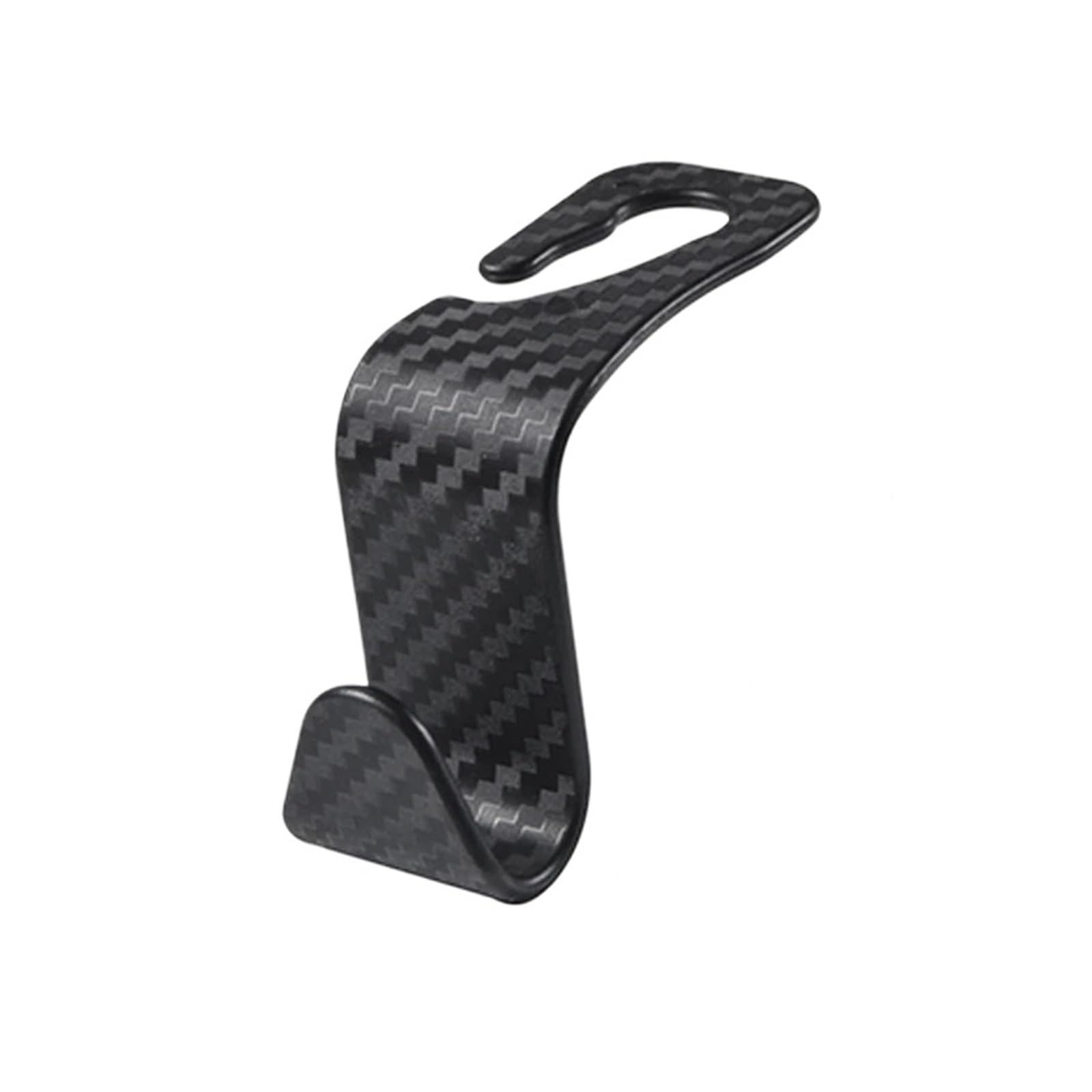 KXFVYNE 1/4pcs Carbon Fibre Hooks Car Headrest Storage Hanger Back Organizer Holder Interior Accessories(Carbon Black 4Pcs)
