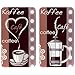 Maximex WENKO Herdabdeckplatte Universal Kaffeeduft 2er Set, 2er Set, Kochplattenabdeckung und Glas-Schneidebrett für alle Herdarten