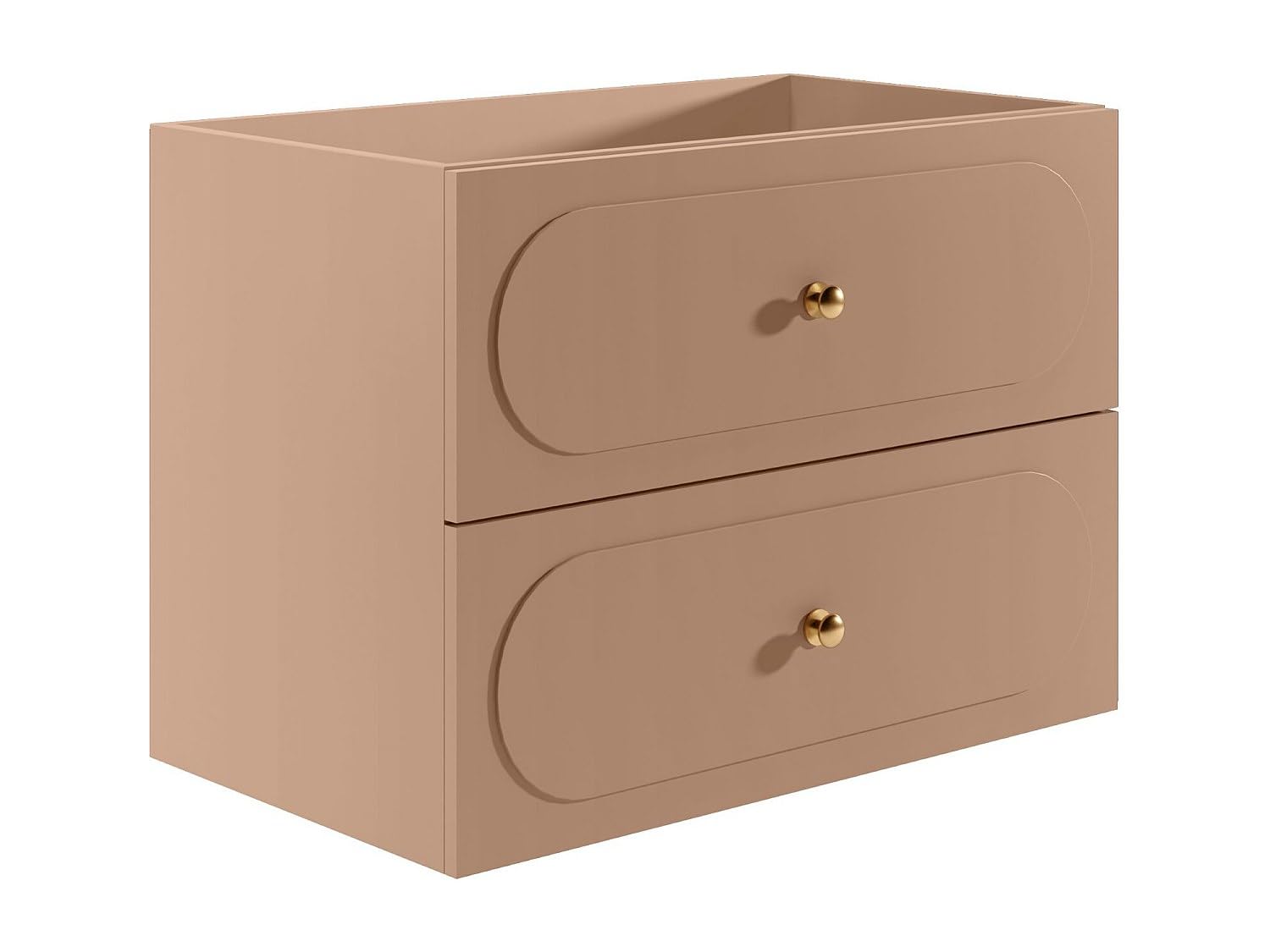 Vente-unique - Meuble sous Vasque Suspendu - Vieux Rose - 80 cm - SATOBAL